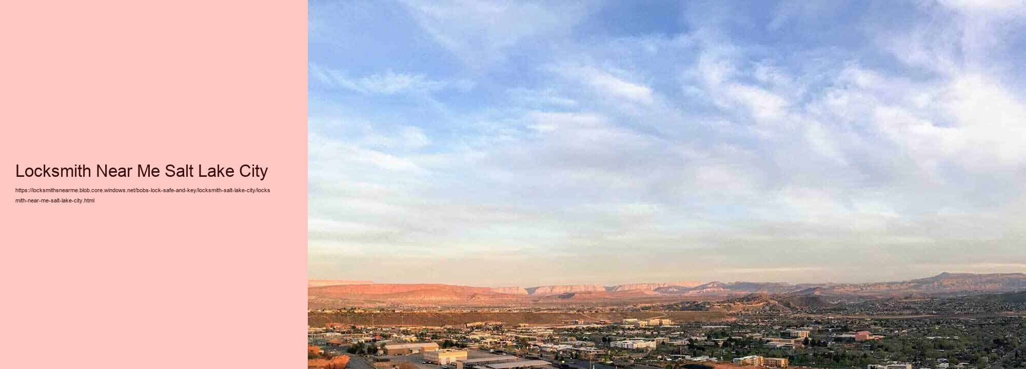 Locksmith Near Me Salt Lake City