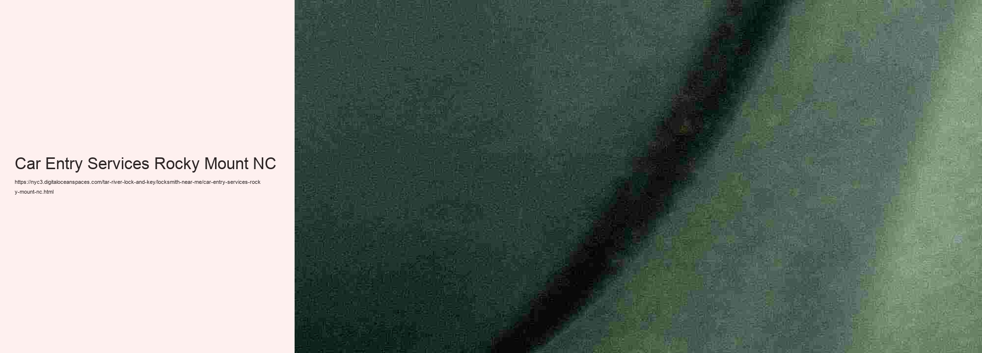 Car Entry Services Rocky Mount NC