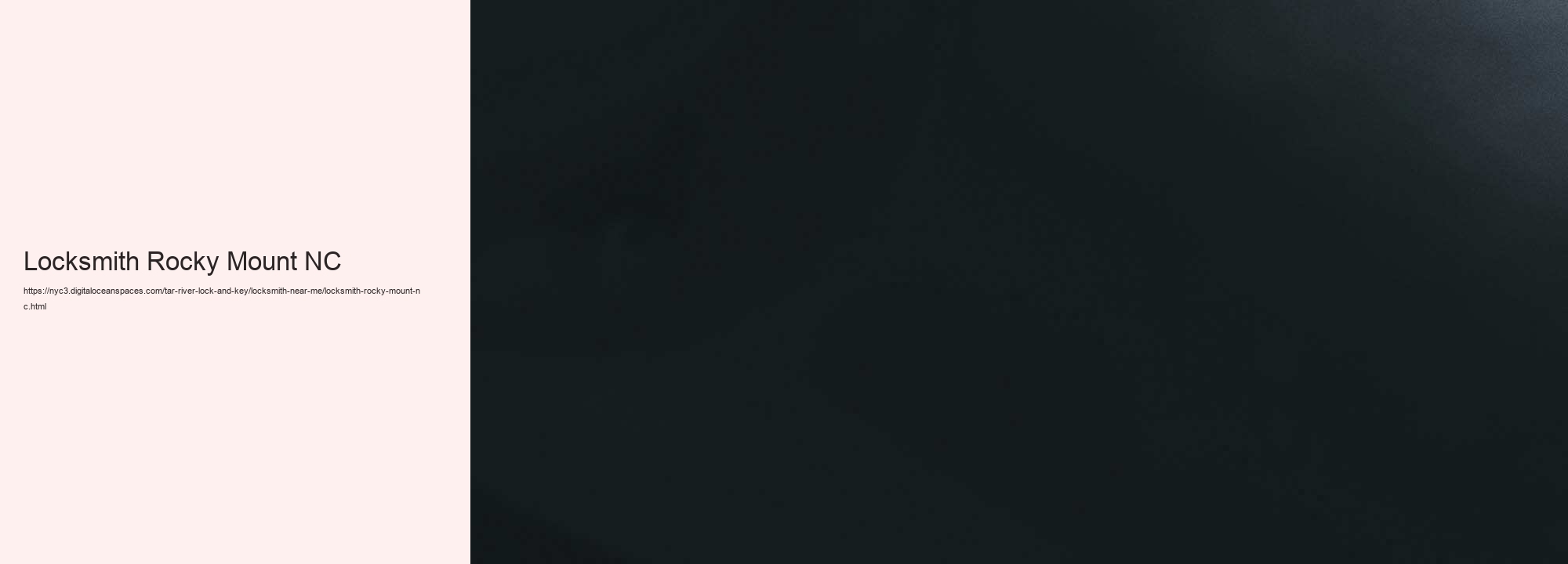 Locksmith Rocky Mount NC